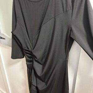 Black dress with tie detail
